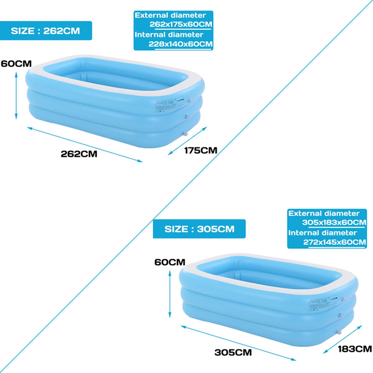 Deluxe Large Inflatable Swimming Pool For Adults And Kids Indooroutdoor Use Durable Thickened Bathing Tub 110cm305cm Size Options - 6