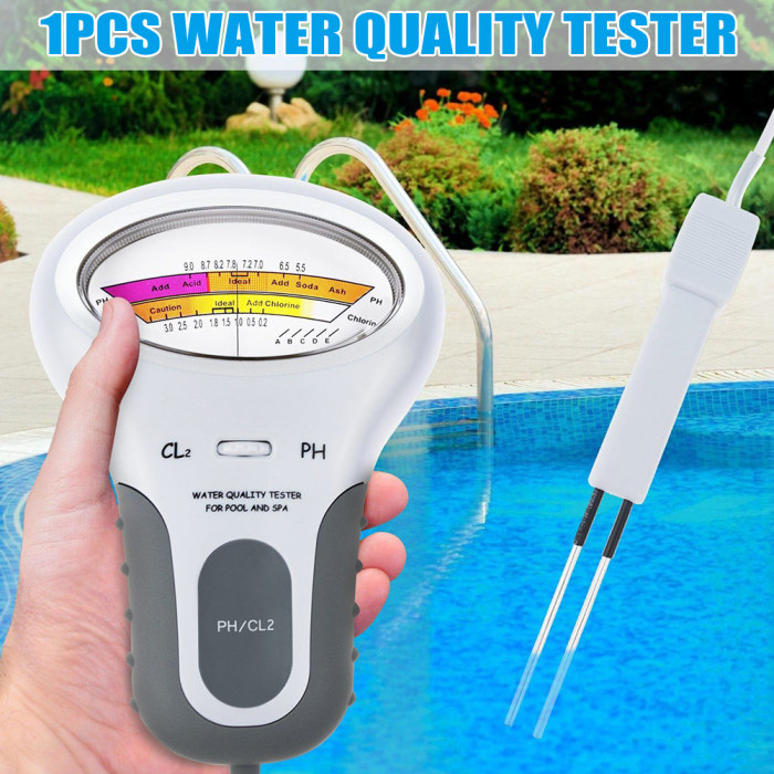 Advanced Portable Digital Ph Water Quality Tester Kit Chlorine Meter For Swimming Pool Analysis - 1