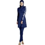 Women's Muslim Swimwear Hijab Muslimah Islamic 2 Pieces Full Cover Burkini Plus Size Swimsuit 5xl - 6