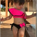 Sfit Baby Kids Girl Two Piece Swimsuit Summer Child Swimwear For Water Sports Bikini Swim Dress Beach Bathing Costume