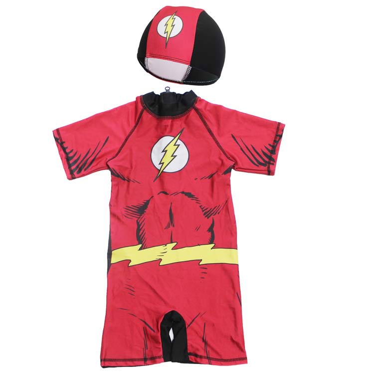 Boys Onepiece Swimsuit Kids Minions Batman Captain America Sport Swimwear For Beach Pool - 5