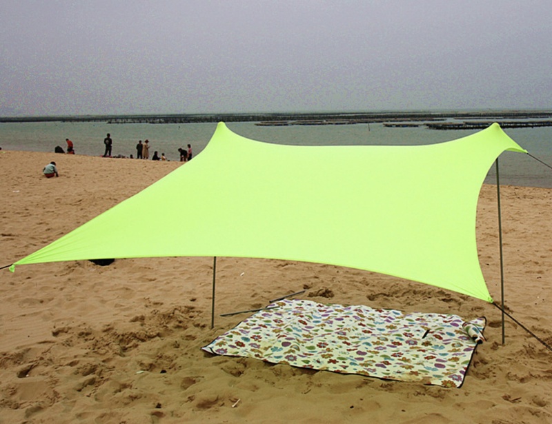 Beach Sunshade Tent With Upf50 Lycra Fabric Ideal Uv Protection Sun Shelter For Family - 10