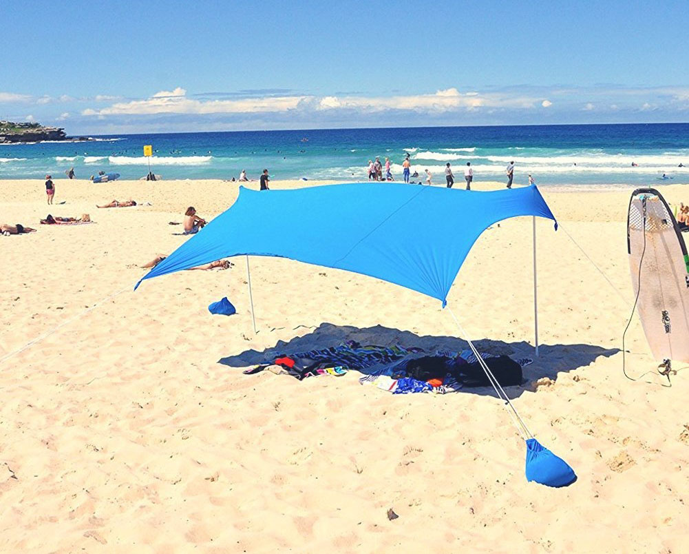 Beach Sunshade Tent With Upf50 Lycra Fabric Ideal Uv Protection Sun Shelter For Family - 4