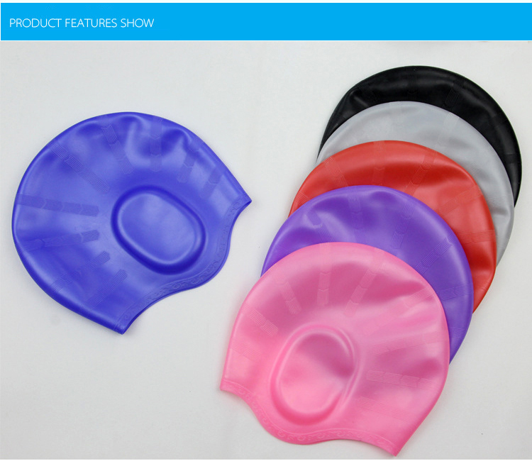 Silicone Swimming Cap For Adults Waterproof With Ear Protection Ideal For Men Women With Long Hair - 1