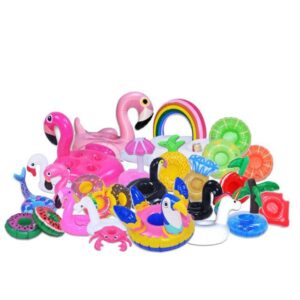 10pcs Lot Inflatable Drink Float Cup Holder Unicorn Swan Coconut Tree Beverage Pool Party Toys Kid Bathing