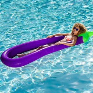 Yuyu Inflatable Pool Float Eggplant Lounge Chair 215cm Swimming For Adult Tube Swim Ring Toy Sunbathe Bed - 2