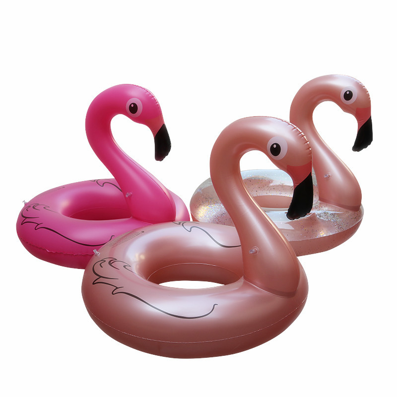 Rooxin Flamingo Inflatable Pool Float 120cm Swim Ring Adult Baby Beach Party Toy Swimming Circle - 14