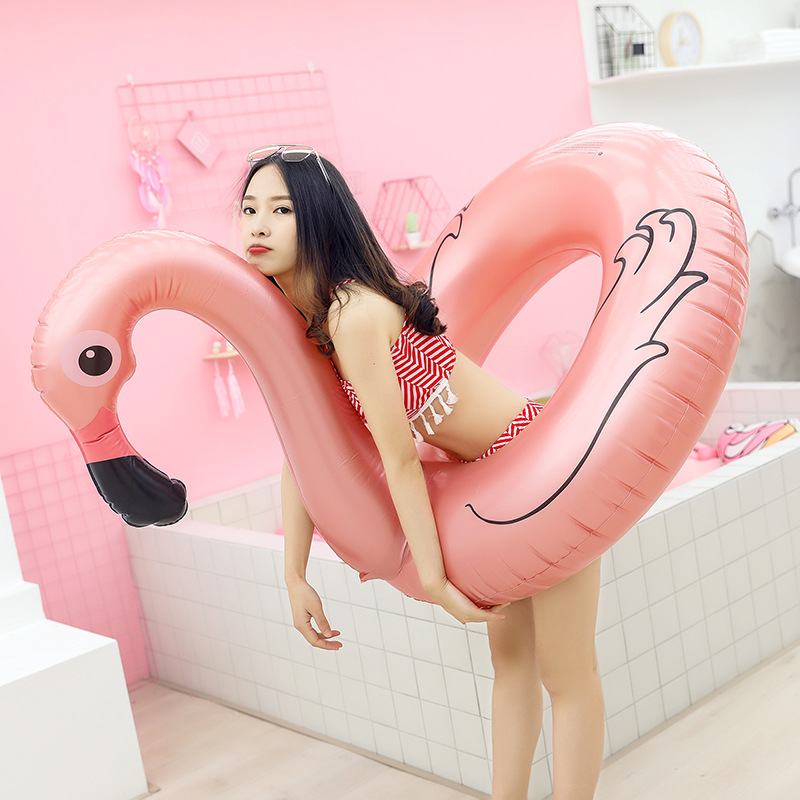 Rooxin Flamingo Inflatable Pool Float 120cm Swim Ring Adult Baby Beach Party Toy Swimming Circle - 13