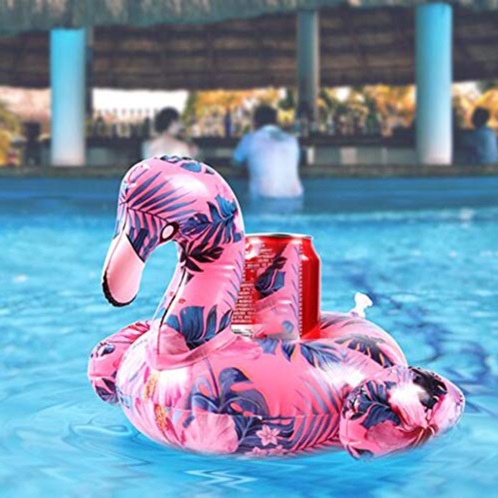 Inflatable Swan Flamingo Drink Holder Floating Pool Toy Water Coaster Air Mattress - 4