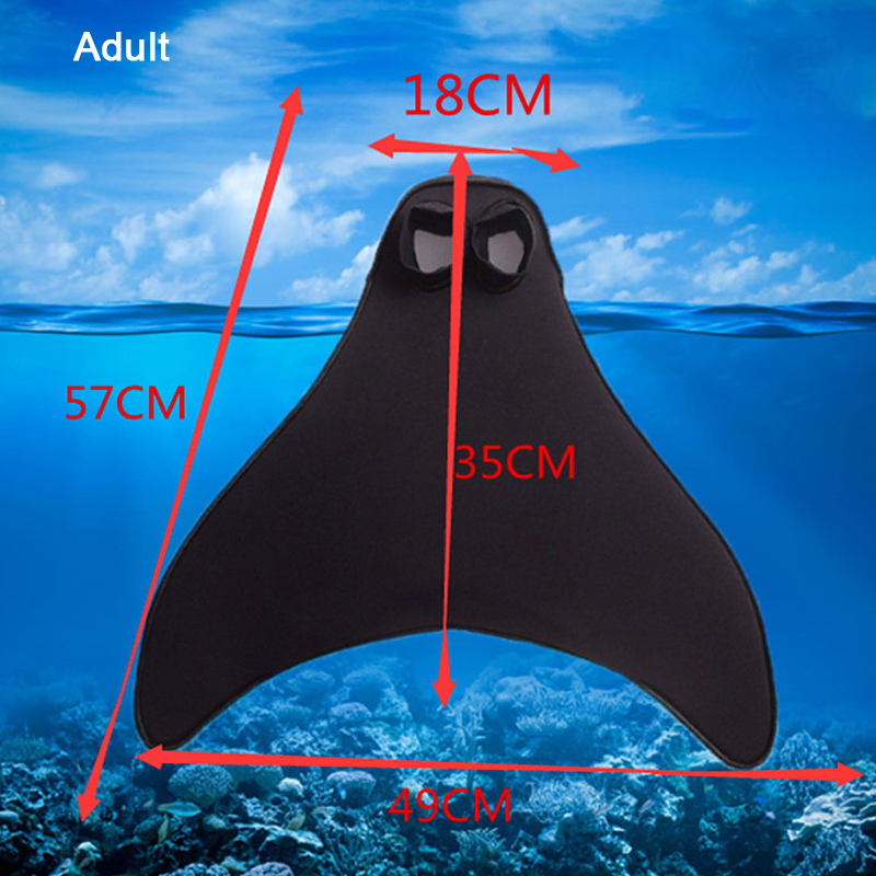 Kids Adults Mermaid Swim Fin Swimmable Diving Tail Training Swimming Flippers Monofin - 3