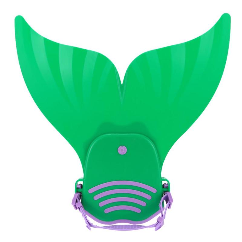 Childrens Adjustable Mermaid Swimming Fins Monofin Flipper Diving Training Aid For Kids - 9