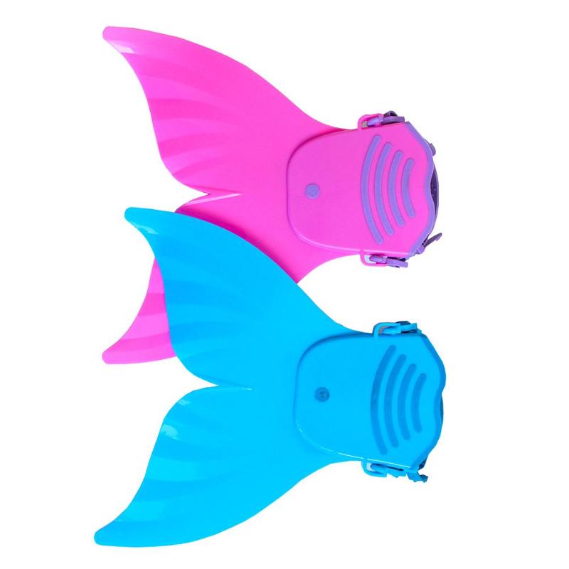 Childrens Adjustable Mermaid Swimming Fins Monofin Flipper Diving Training Aid For Kids - 8