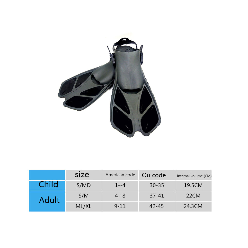 Professional Adjustable Snorkeling Swim Fins Supersoft Long Diving Flippers For Kids Adults Training - 11