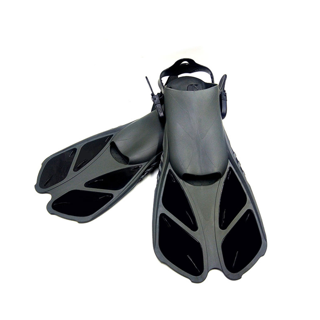 Professional Adjustable Snorkeling Swim Fins Supersoft Long Diving Flippers For Kids Adults Training - 2