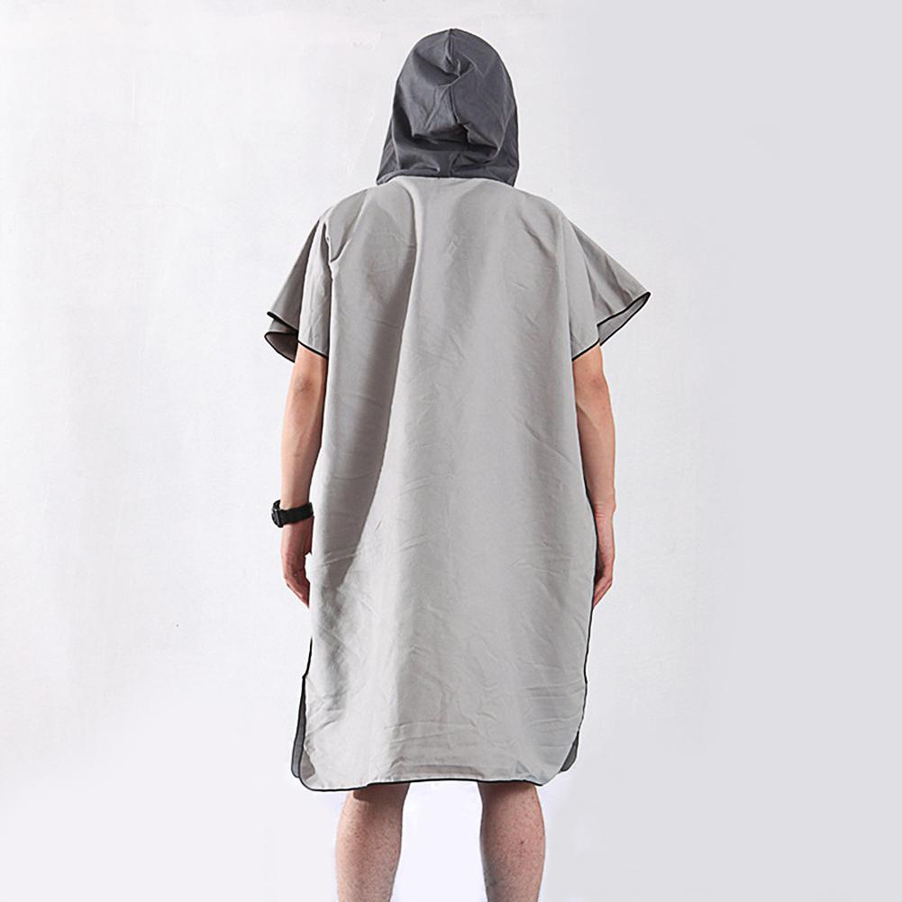 Quickdry Beach Changing Robe Versatile Outdoor Sports Poncho Soft Swim Bath Towel Bathrobe For Adults - 7