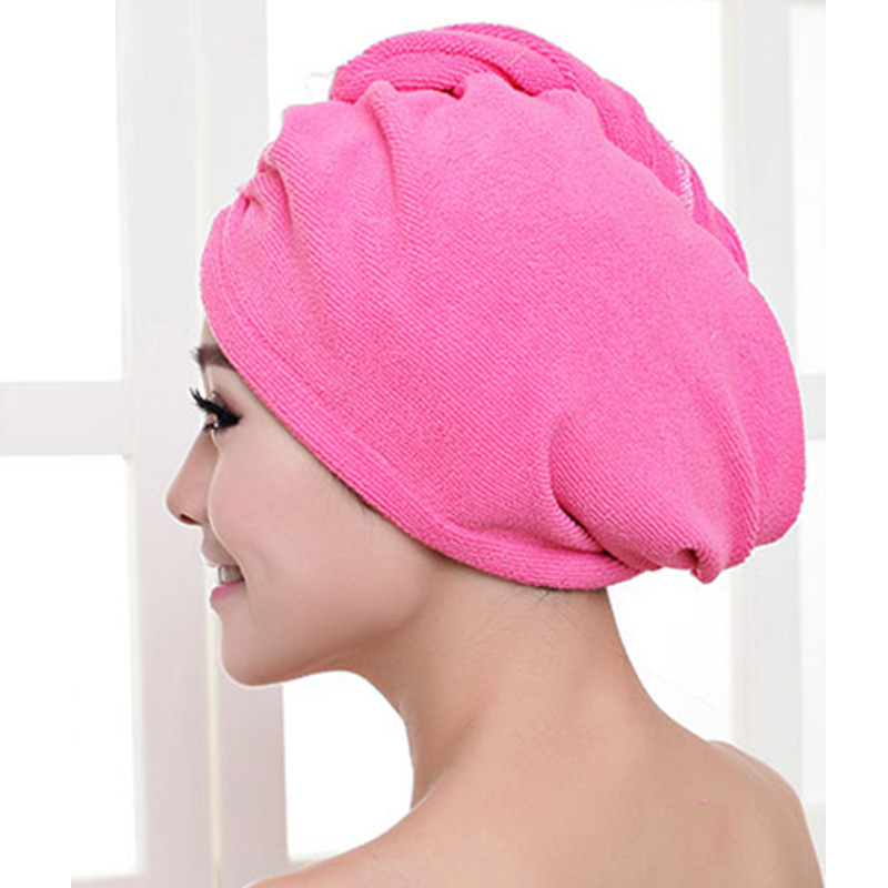 Quick Dry Microfibre Hair Turban Wrap For Women Shower Drying Cap Bathing Head Towel Accessory - 1