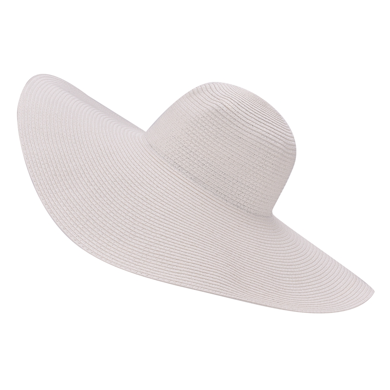 Uv Protective Ladies Summer Beach Sun Hat Wide Brim 71 Paper Straw Kentucky Derby Party Dress Accessory - 45