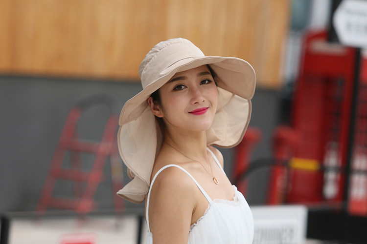 Uv Protection Summer Sun Hat For Women Wide Brim Visor Outdoor Antiuv Cap With Face Neck Cover - 11