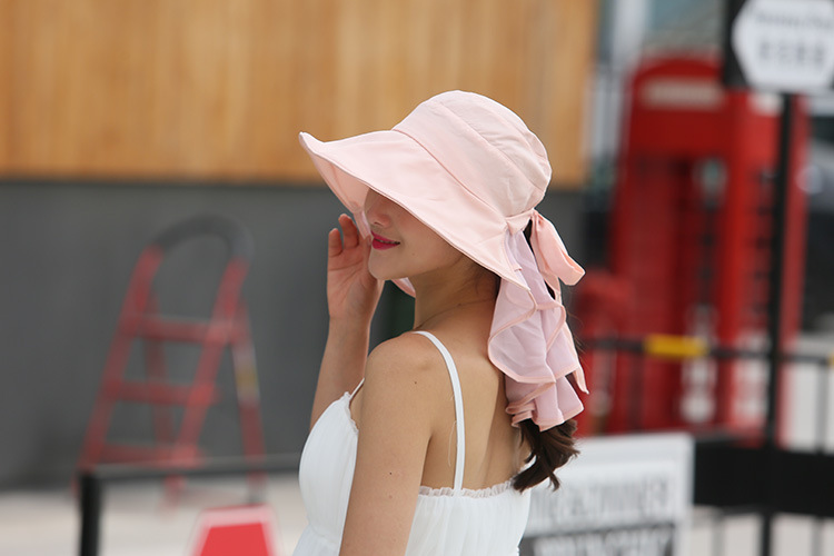 Uv Protection Summer Sun Hat For Women Wide Brim Visor Outdoor Antiuv Cap With Face Neck Cover - 8