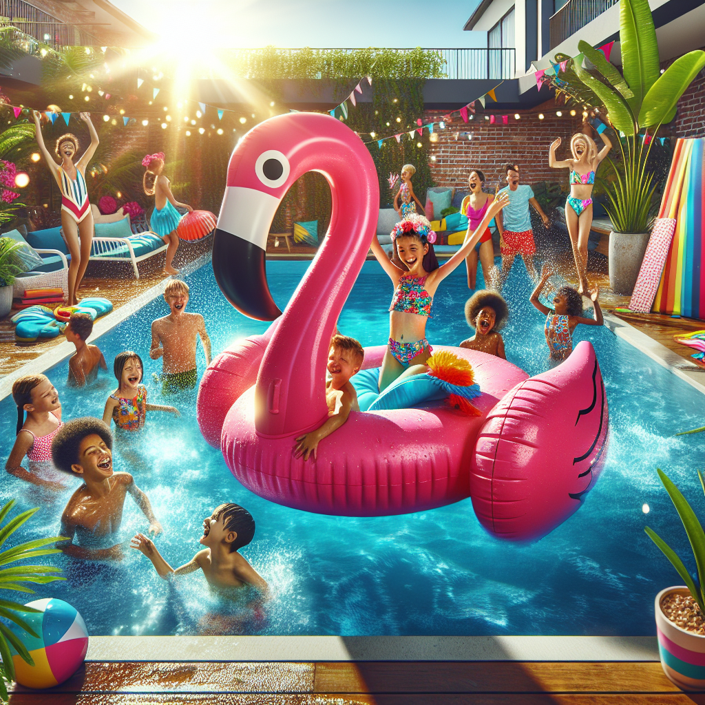 Discover the Whimsical Design of the Flamingo Pool Float for Kids and Adults  