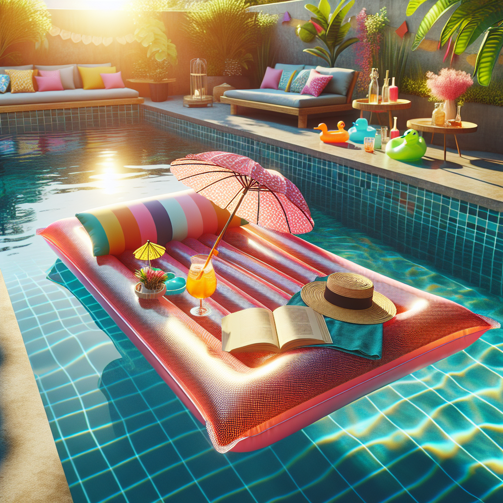 Discover the Best Inflatable Mesh Swim Float Bed for Relaxing by the Pool  