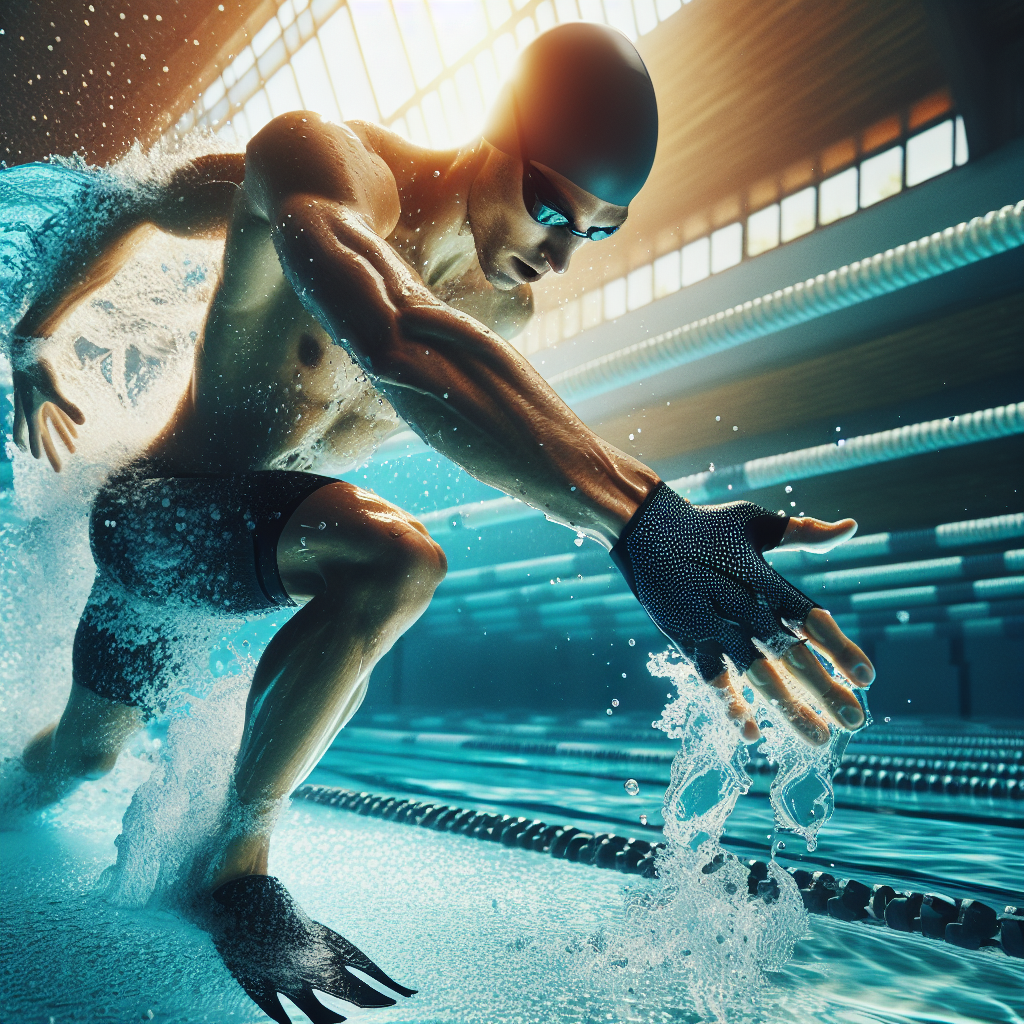 Enhancing Hand Movement in Swim Training with Half-finger Webbed Gloves  
