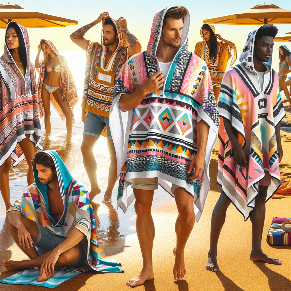 Unisex Hooded Beach Poncho for Swimwear Changing: Practicality Meets Trendy Design  