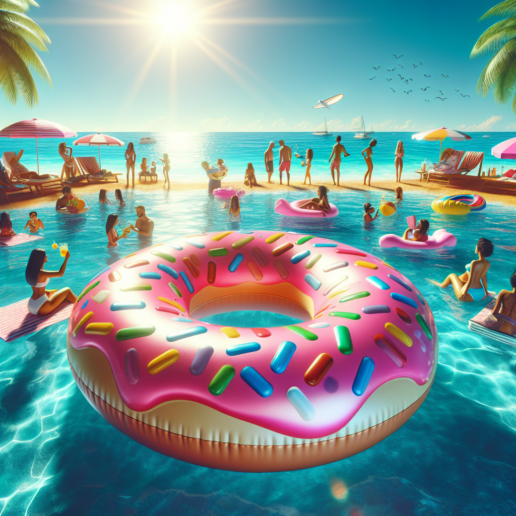 Experience Ultimate Relaxation with Durable PVC Swim Rings for the Beach  